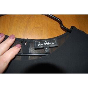 Sam Edelman Women's Dress Jewel Print with Black Sheer Size L